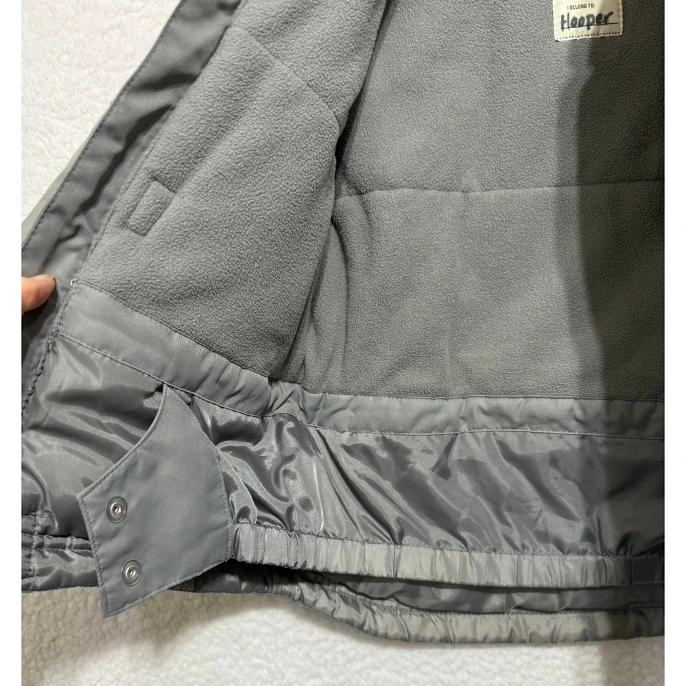 Old Navy Kids 3T‎ Winter Jacket Colorblock Red White Gray Hooded Warm